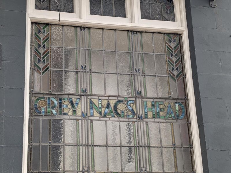 Art Deco stained glass.. (Pub, External, Sign). Published on 04-10-2026