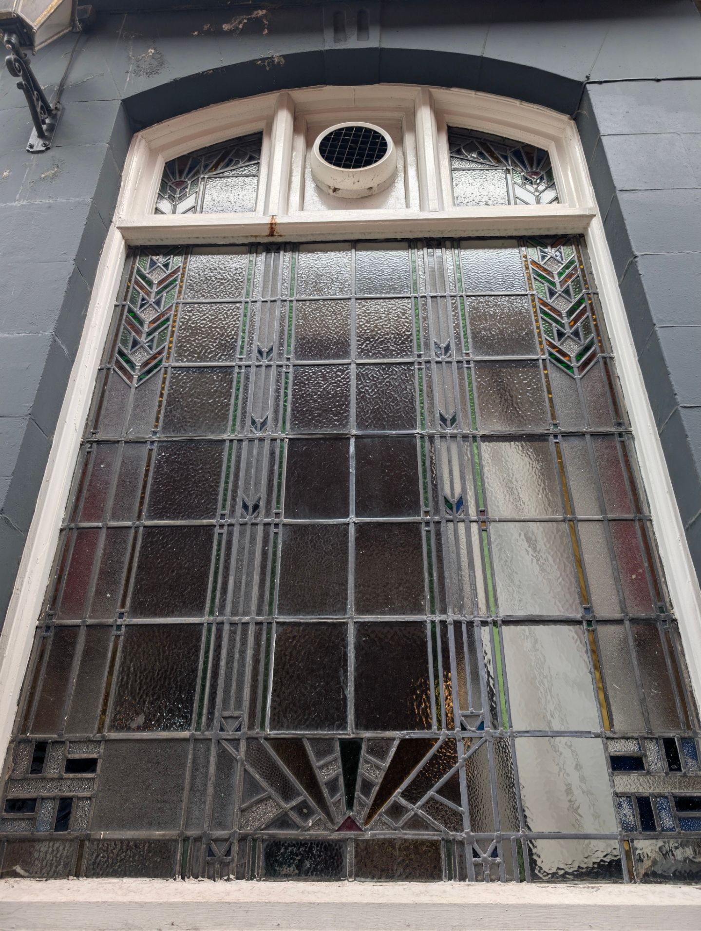 Art Deco stained glass.. (Pub, External). Published on 04-10-2026