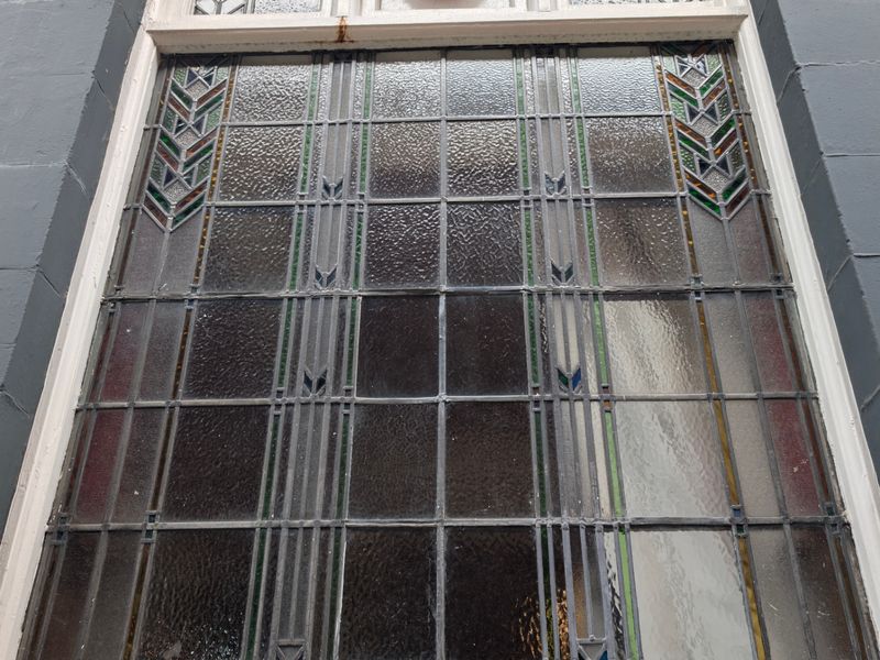 Art Deco stained glass.. (Pub, External). Published on 04-10-2026
