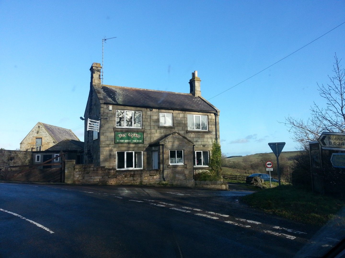 The Gate at Forestburn Gate. (Pub, External, Sign, Key). Published on 23-11-2023