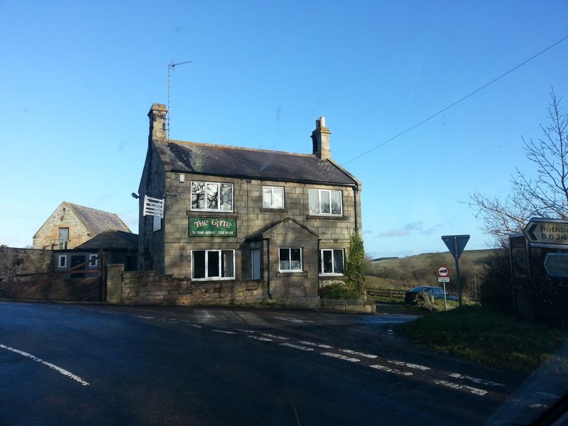 The Gate at Forestburn Gate. (Pub, External, Sign, Key). Published on 23-11-2023