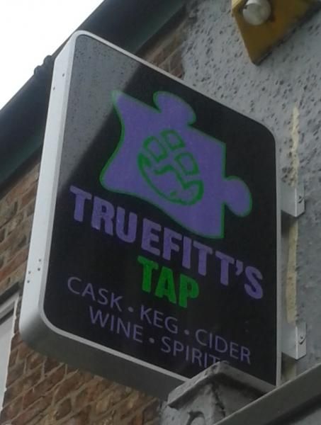 Truefitt's Tap, Northallerton. (External, Sign). Published on 23-05-2014